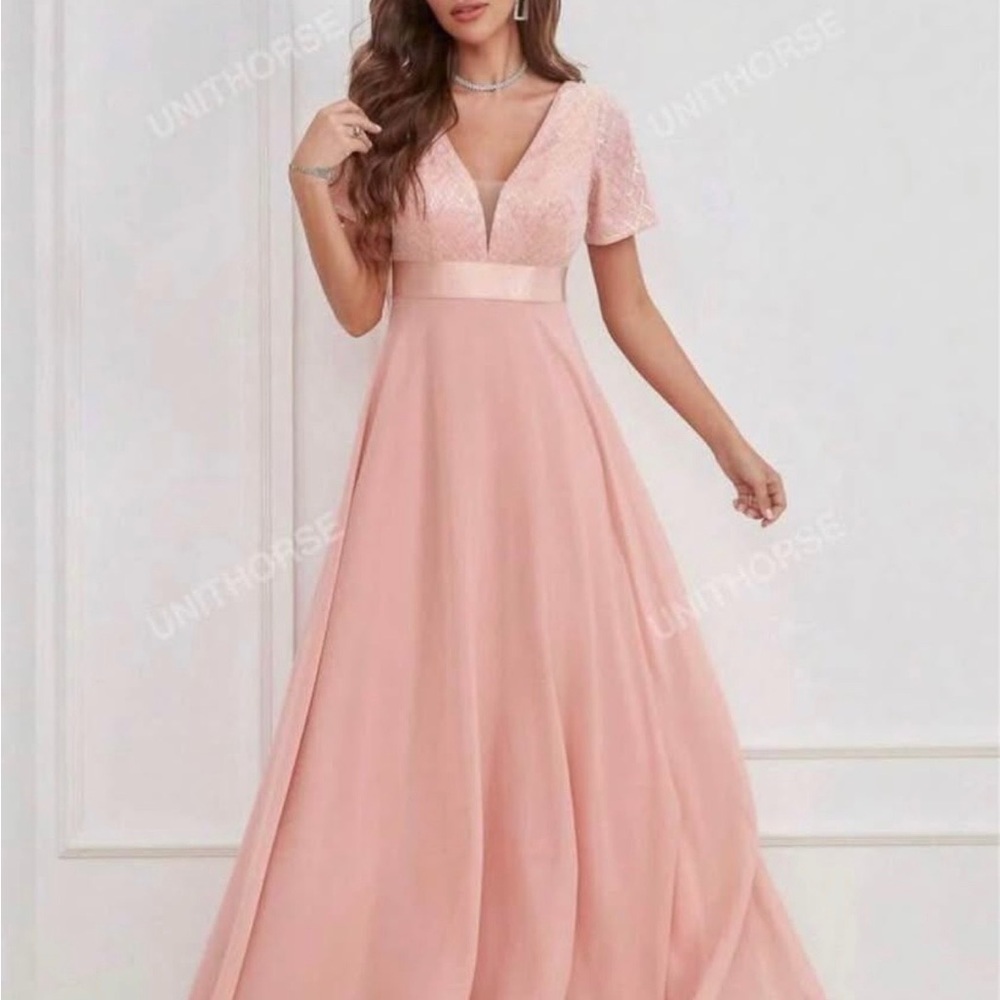 Elegant Pink Evening Gown
